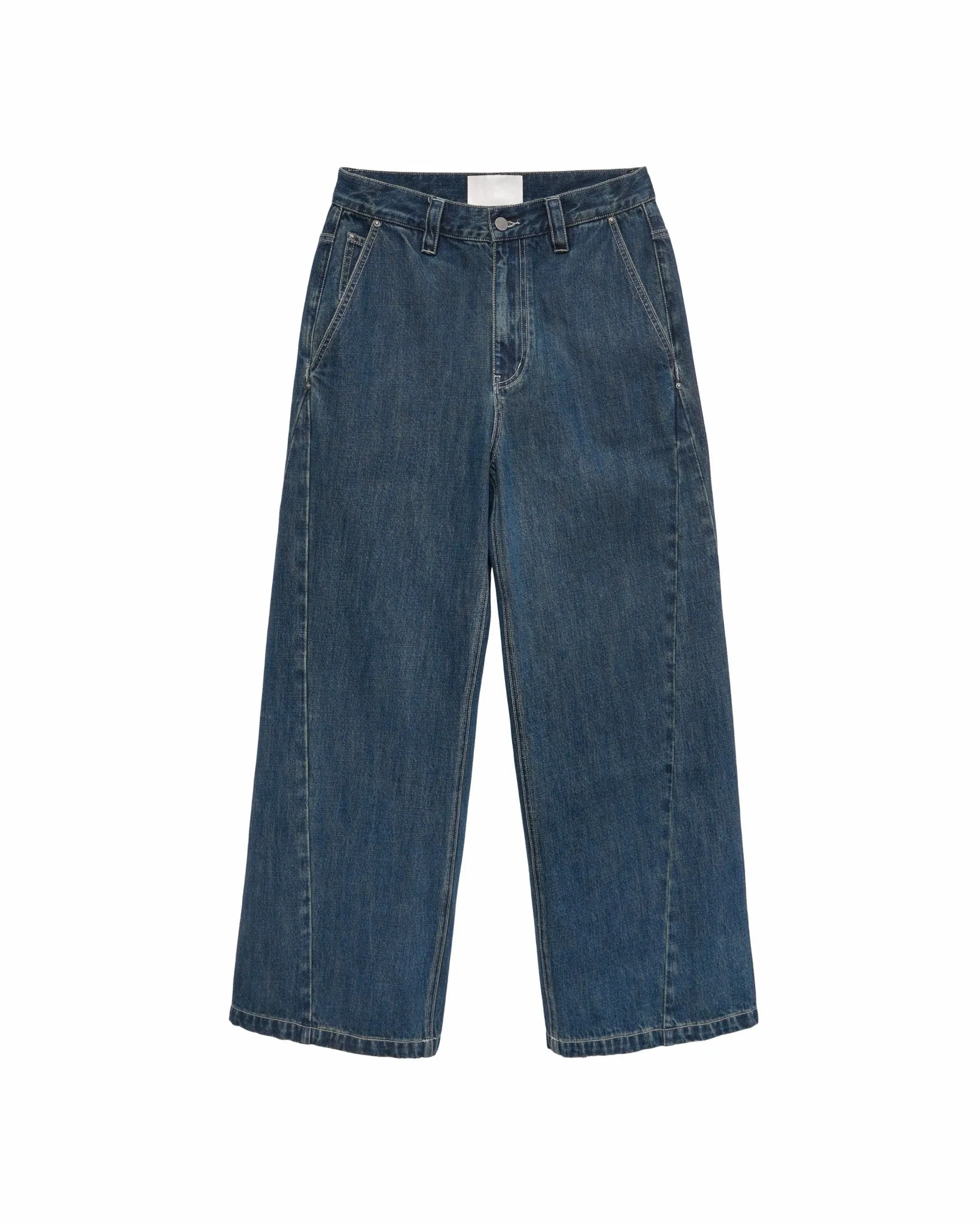 Straight Leg Belted Jeans