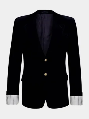 Stretch Cotton Velvet Formal Jacket