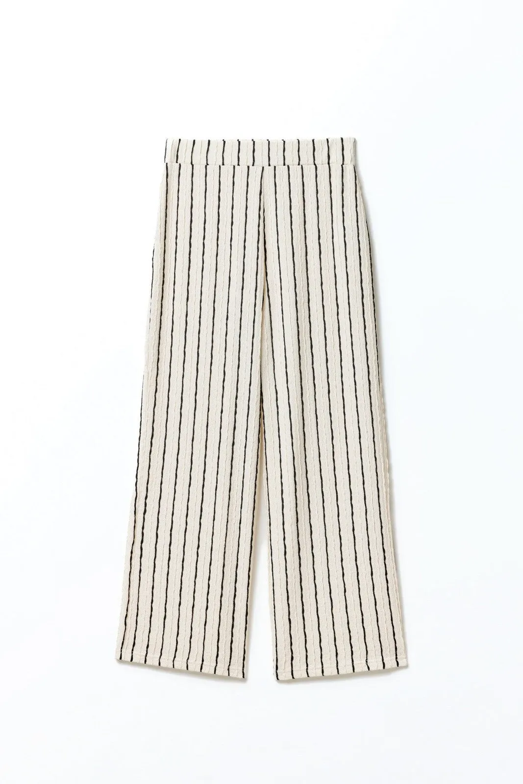 Structured trousers - Print Blanc