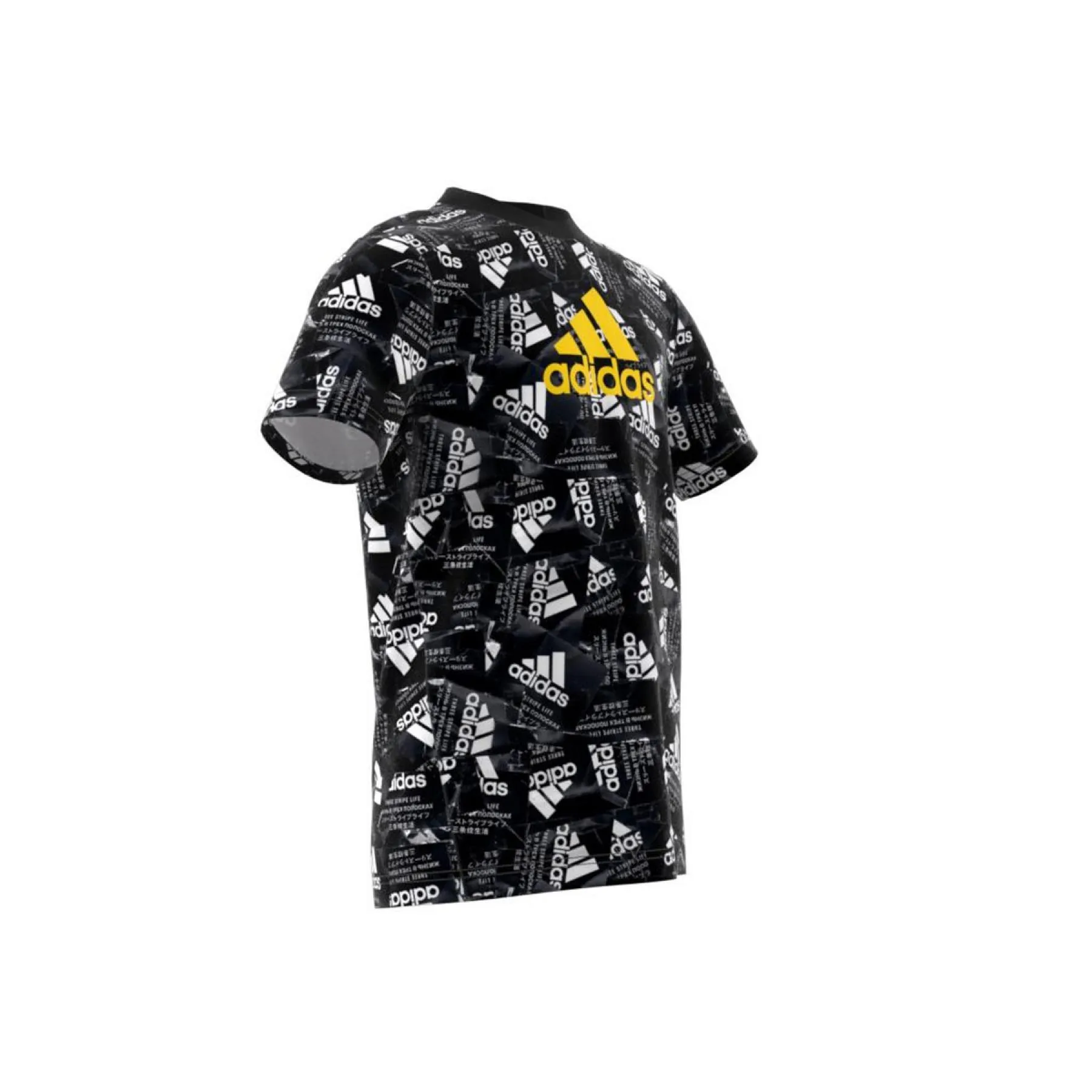 T-SHIRT MAGLIA BIIMBO BIMBA ADIDAS LOGO BAMBINO JUNIOR BIANCO NERA