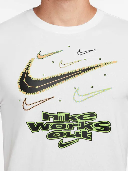 T SHIRT NIKE ATHLETE DRY-FIT MAGLIA SPORTSWEAR UOMO BIANCA WORKOUT