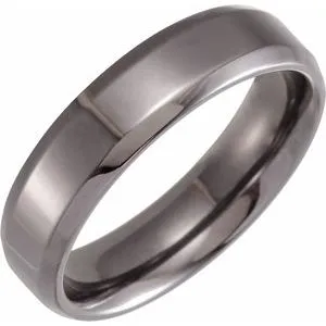 Tantalum Beveled-Edge Comfort-Fit Band 52333 - 6 mm - 8 mm