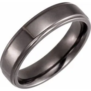 Tantalum Flat Step-Edge Comfort-Fit Band 52334 - 6 mm - 8 mm