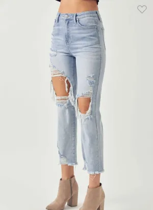 Taylor high rise straight jeans