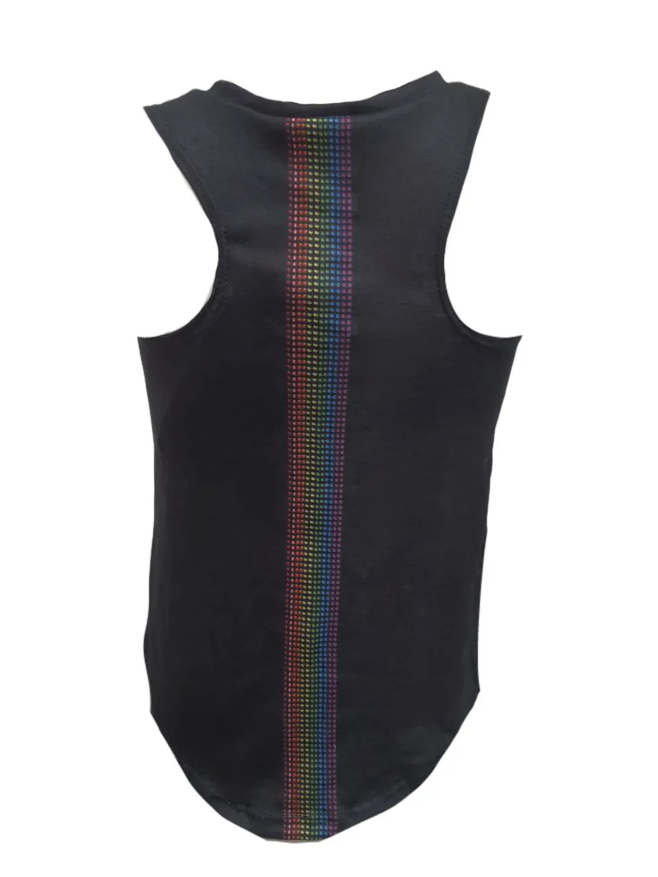 TEREZ Girl's Black Rainbow Racerback Tank #507037971 4 Years NWT