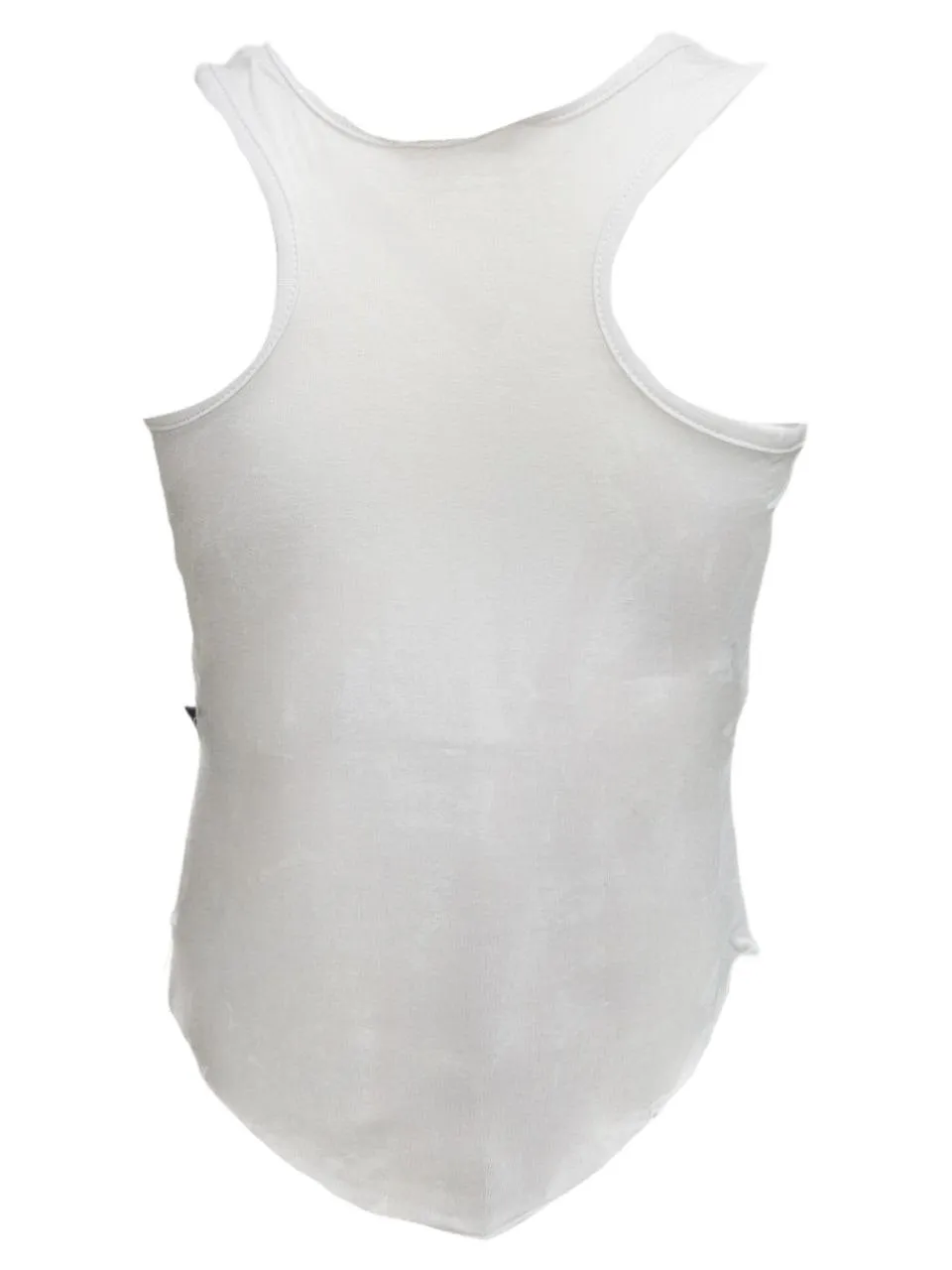 TEREZ Girl's White Jersey Tank Shirt #23903547 NWT