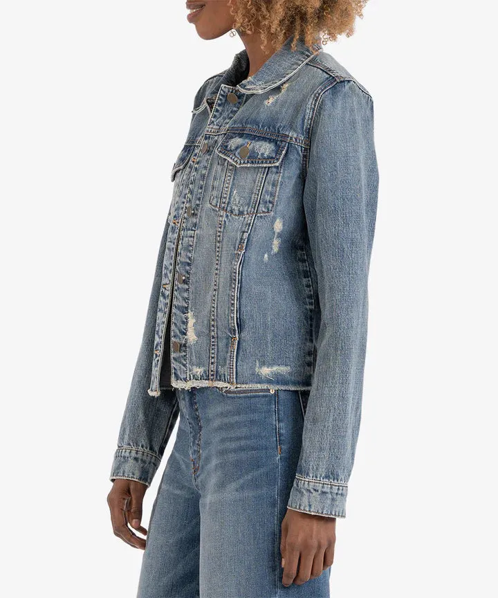 The Julia Cropped Denim Jacket - Befriended