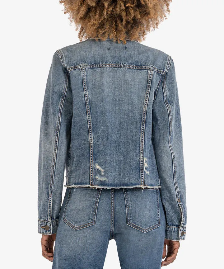 The Julia Cropped Denim Jacket - Befriended
