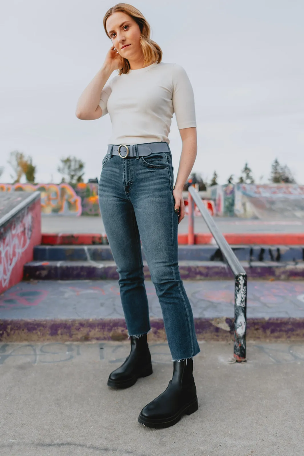 The Marlow Cropped Demi Flare Denim - Muse
