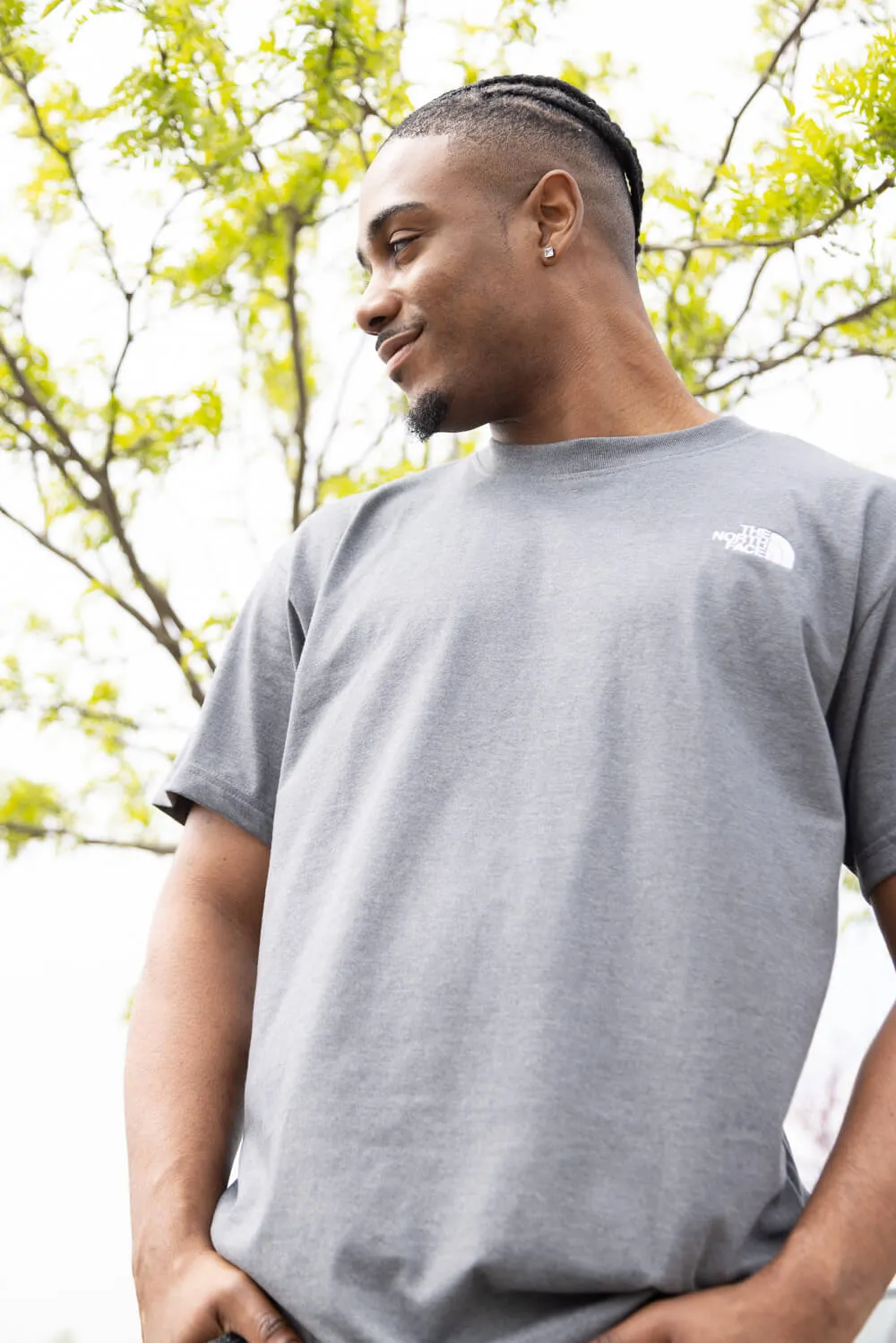 The North Face Evolution Box Fit T-Shirt for Men in Medium Grey Heather  | NF0A84GD-GAZ-GRY