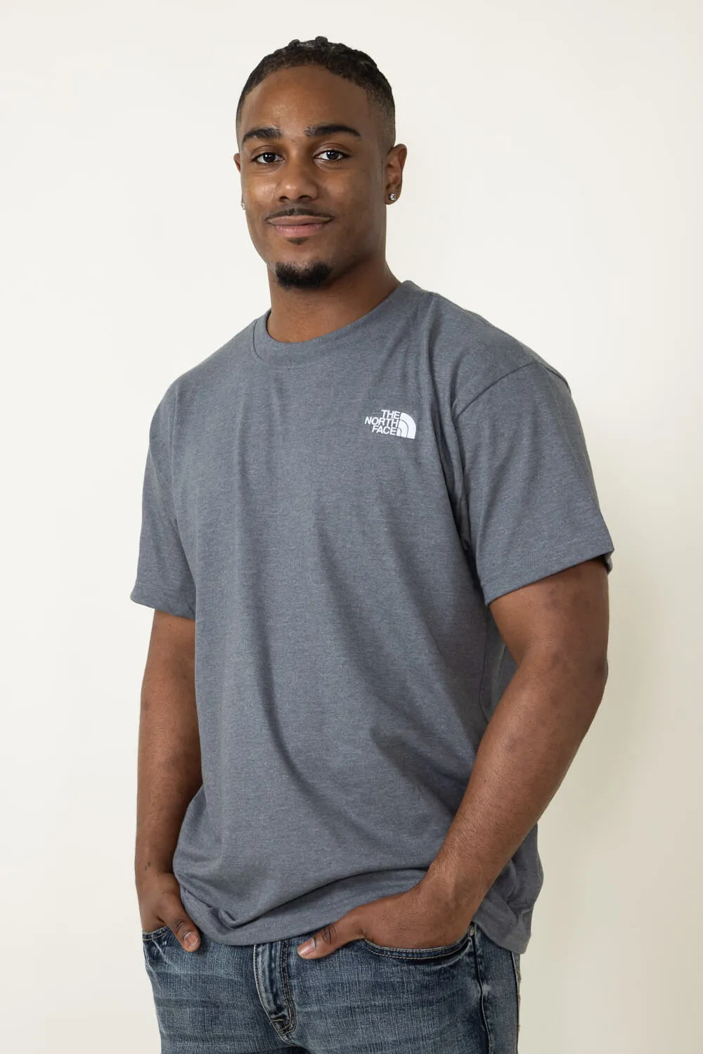 The North Face Evolution Box Fit T-Shirt for Men in Medium Grey Heather  | NF0A84GD-GAZ-GRY