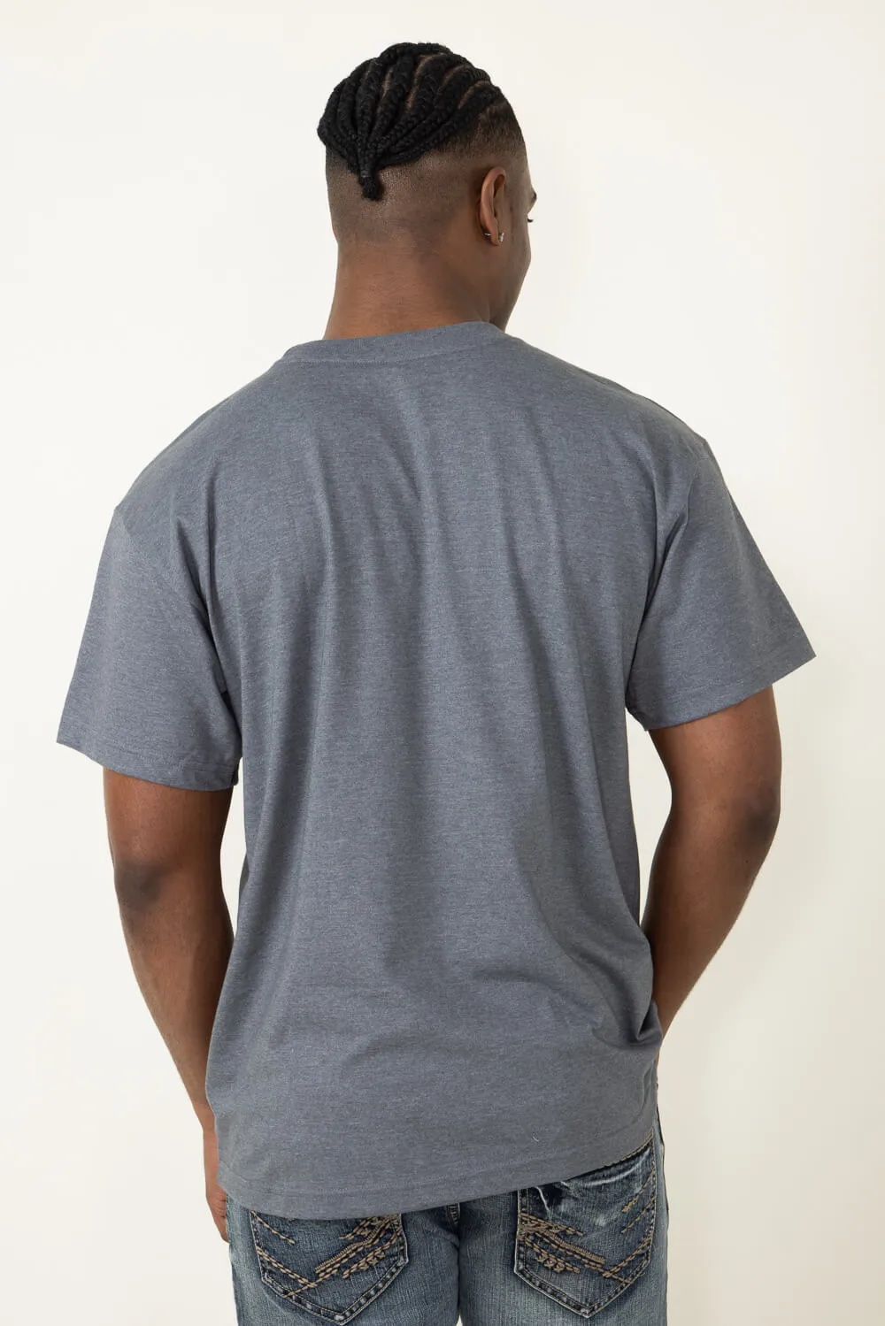 The North Face Evolution Box Fit T-Shirt for Men in Medium Grey Heather  | NF0A84GD-GAZ-GRY
