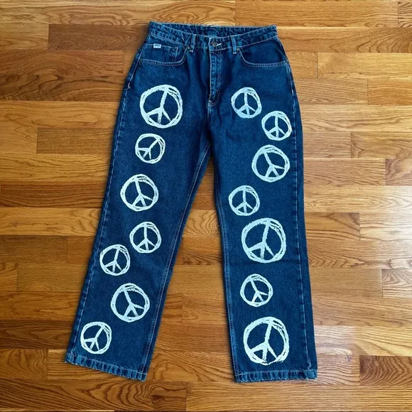 THE RAGGED PRIEST Peace Sign Jeans