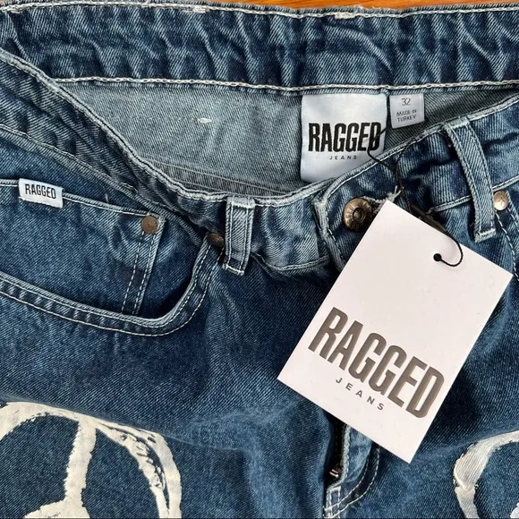 THE RAGGED PRIEST Peace Sign Jeans