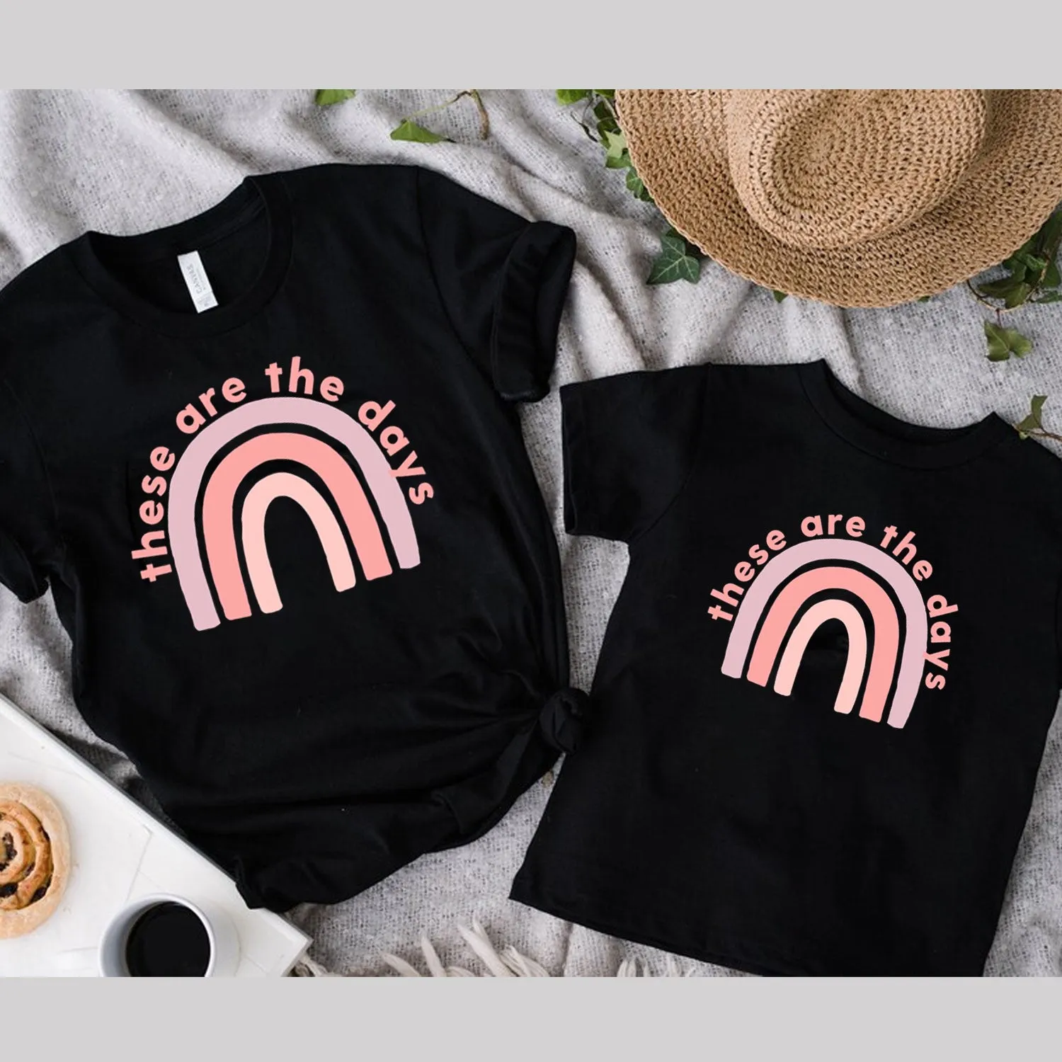 These Are The Days Black Twinning T-Shirts