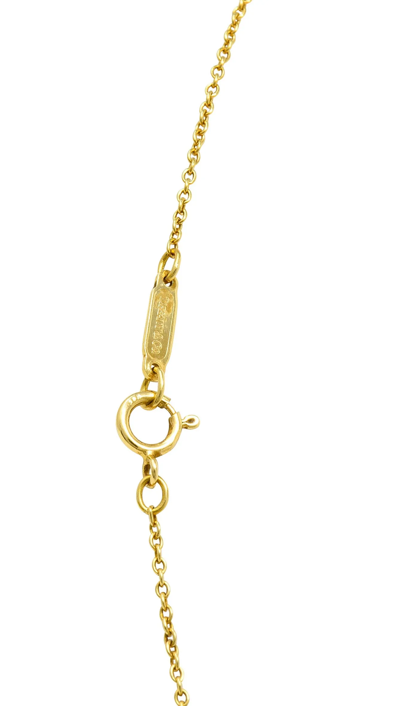 Tiffany & Co. Polished 18 Karat Gold Cross My Heart Necklace