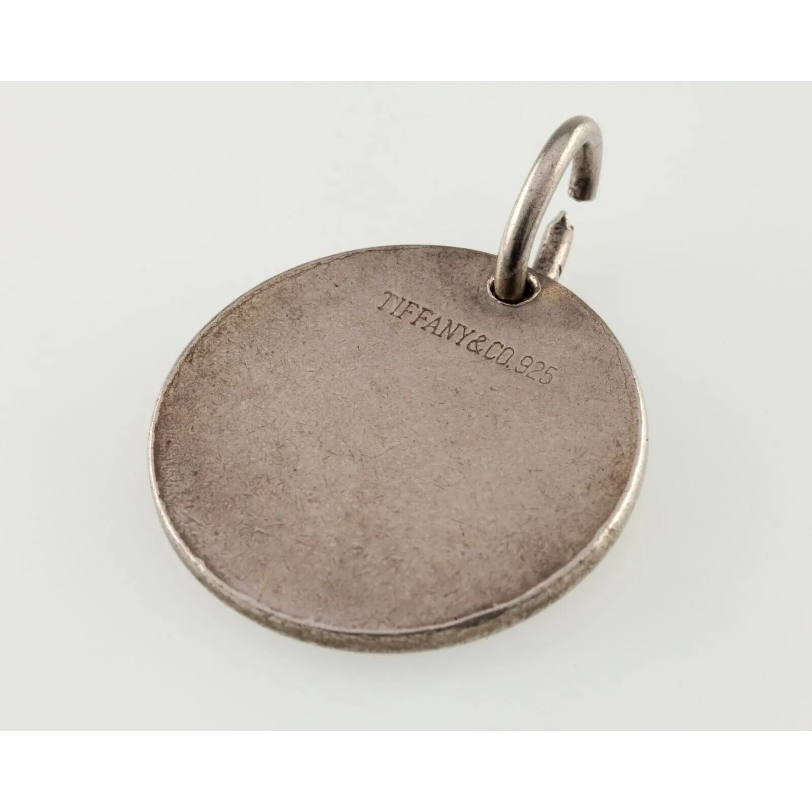 Tiffany & Co. Sterling Silver Round Tag Blank Engravable Charm 23.5 mm