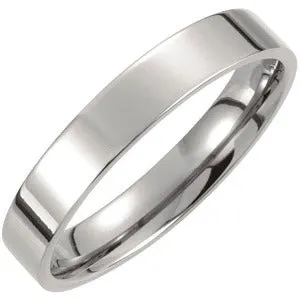 Titanium Flat Polished Band T812 - 4 mm - 8 mm