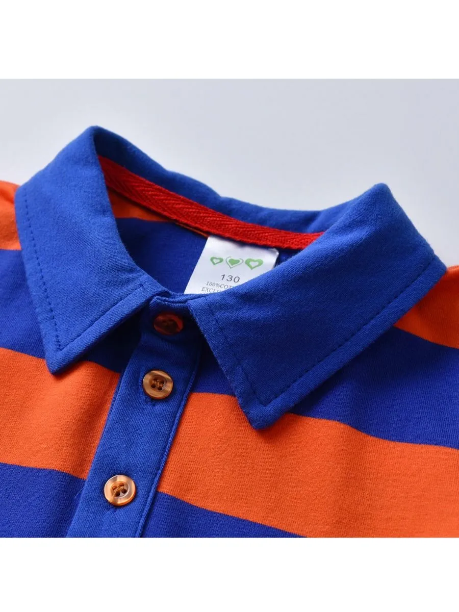 Toddler Boys Stripe T-shirt with Short Jeans