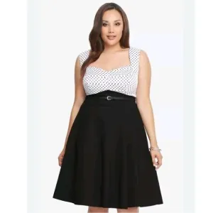 Torrid Pin-Up Black and White Dress