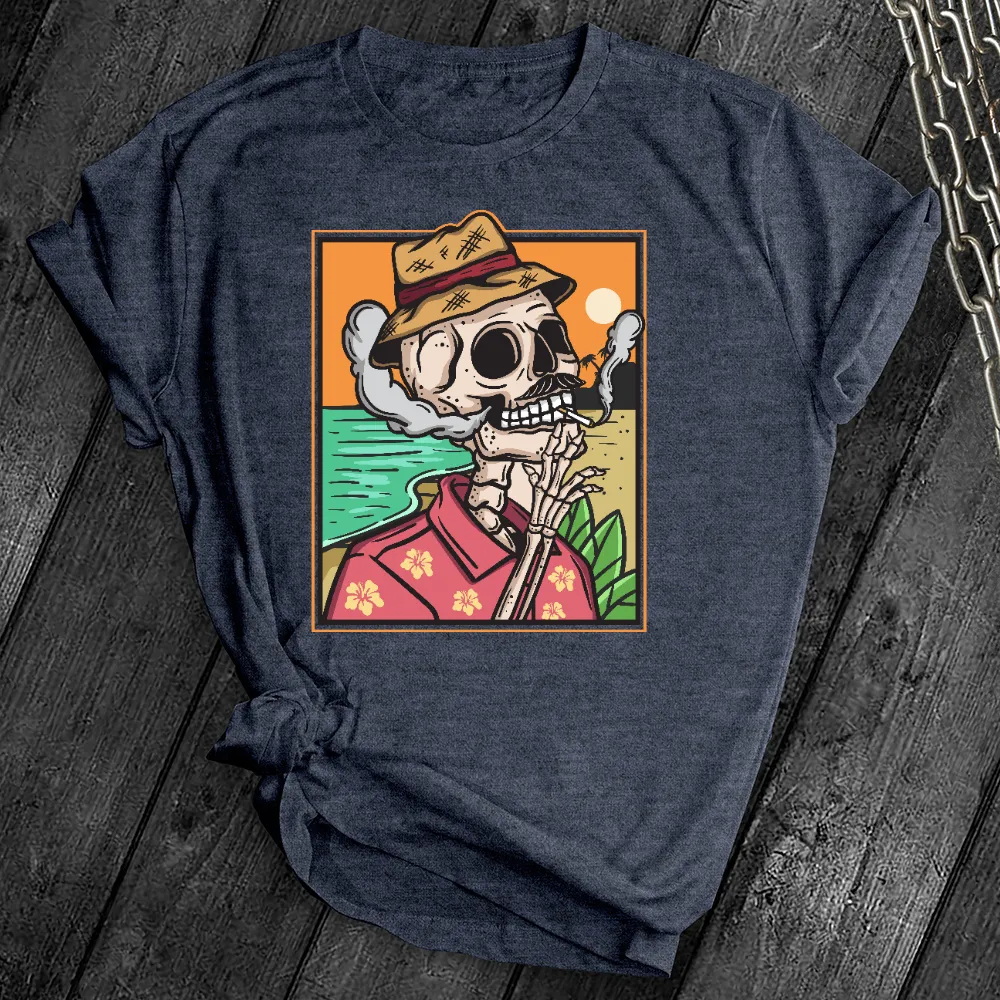 Tropic Smoking Skull Tee