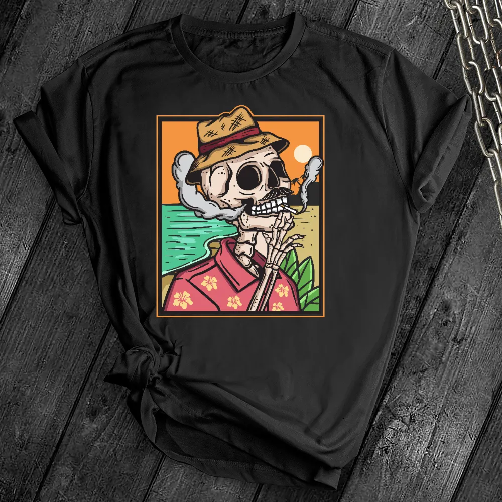 Tropic Smoking Skull Tee