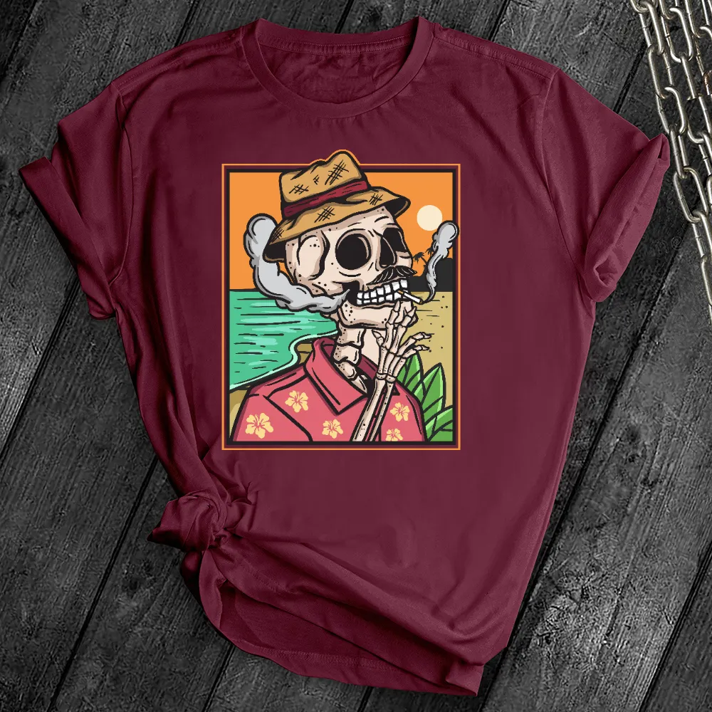Tropic Smoking Skull Tee
