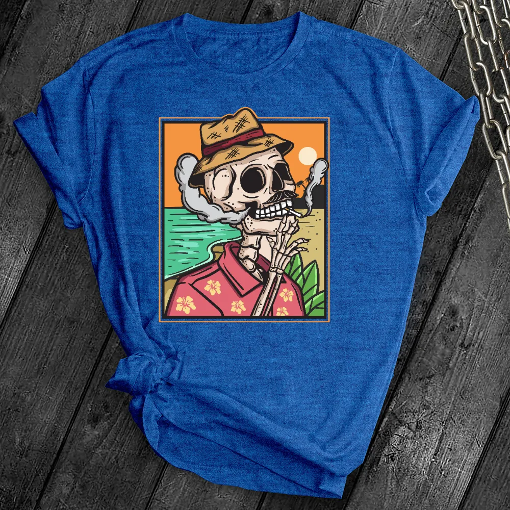 Tropic Smoking Skull Tee
