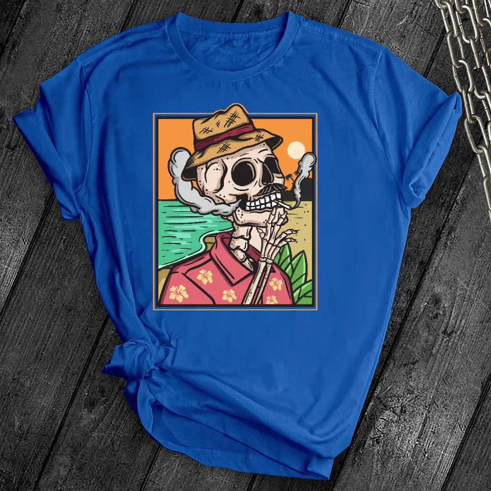 Tropic Smoking Skull Tee