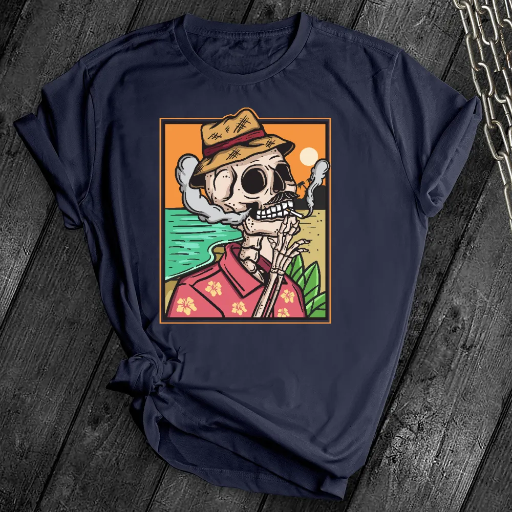 Tropic Smoking Skull Tee
