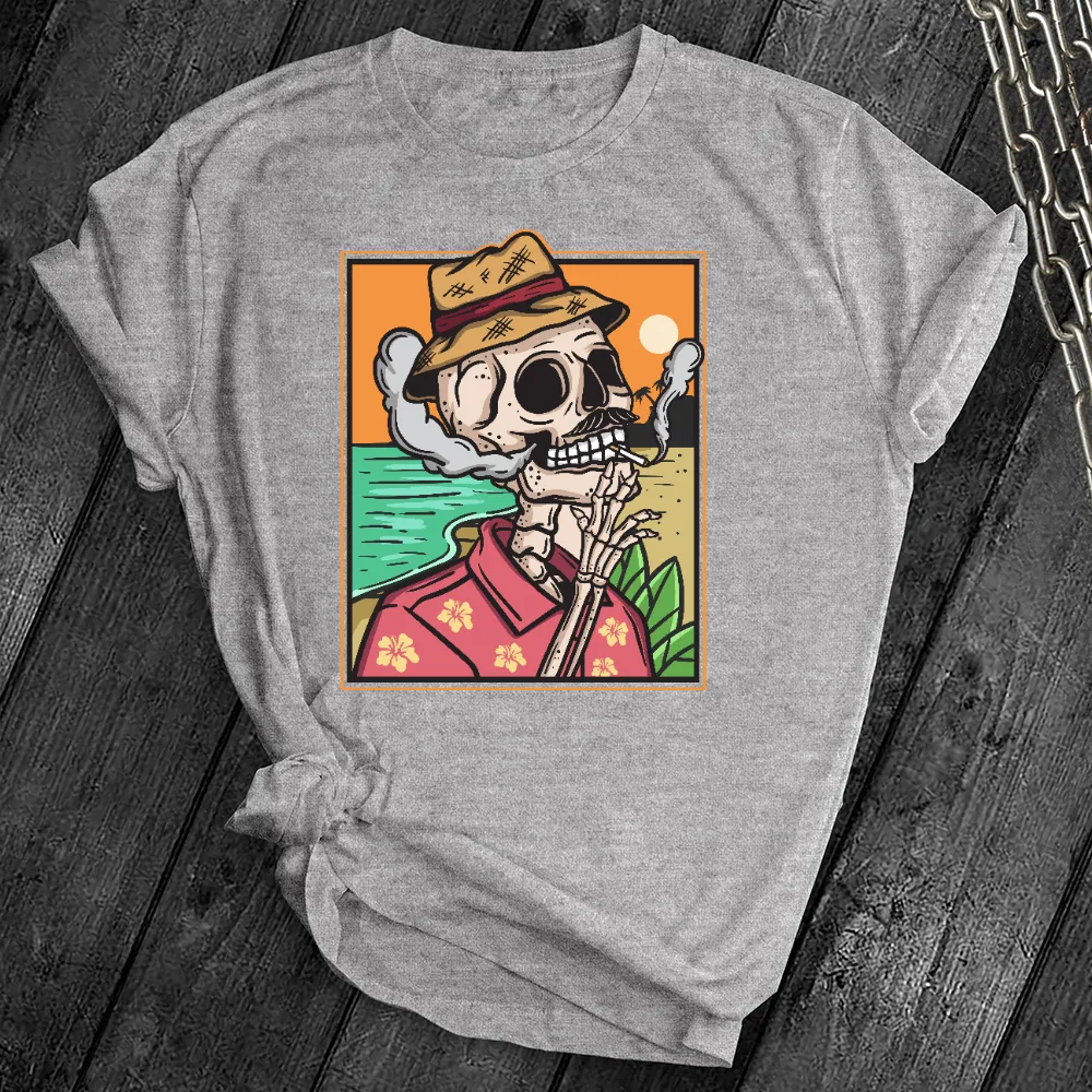 Tropic Smoking Skull Tee