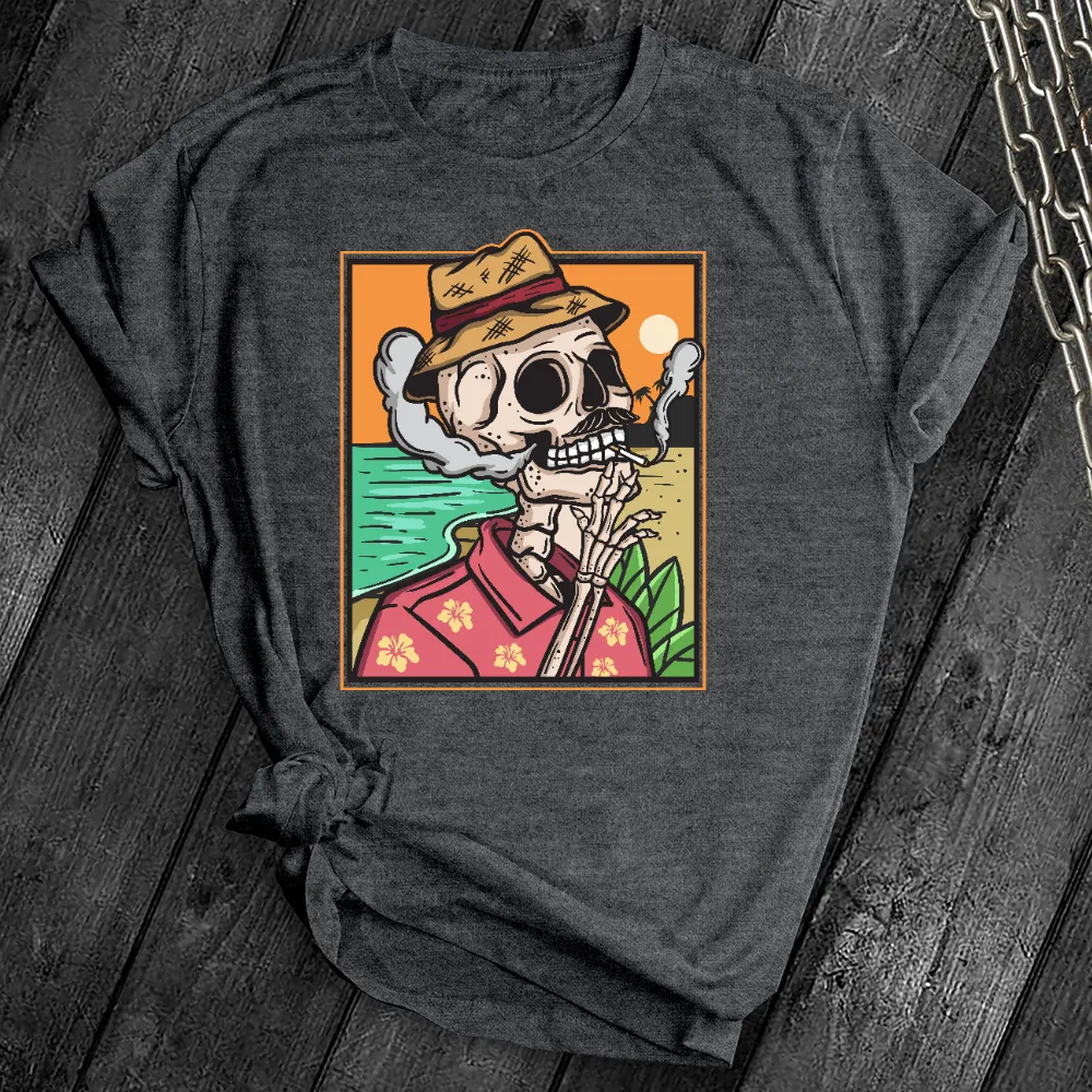Tropic Smoking Skull Tee