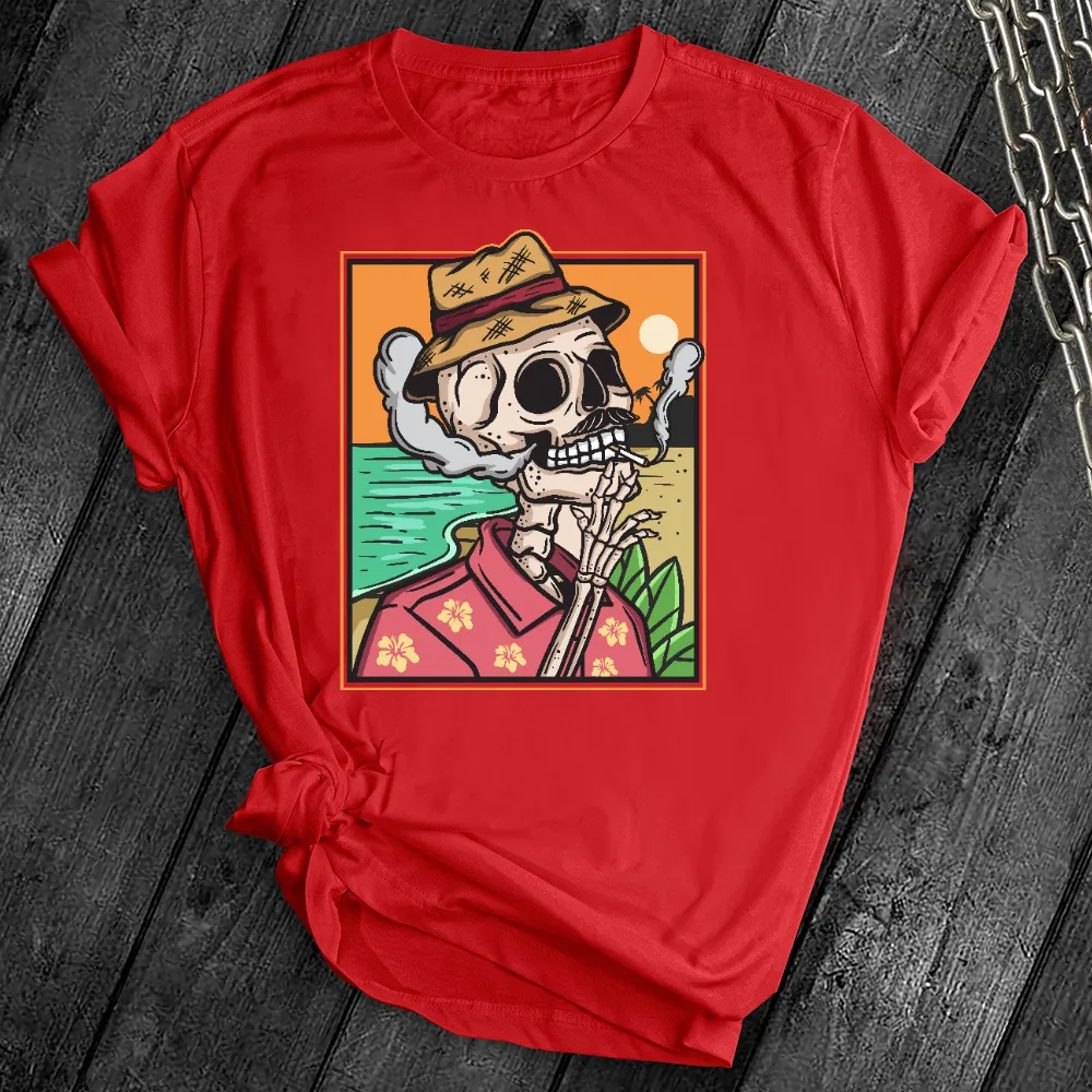 Tropic Smoking Skull Tee