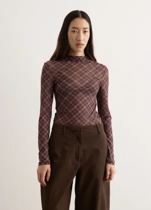 Tyne Long Sleeve Check Top