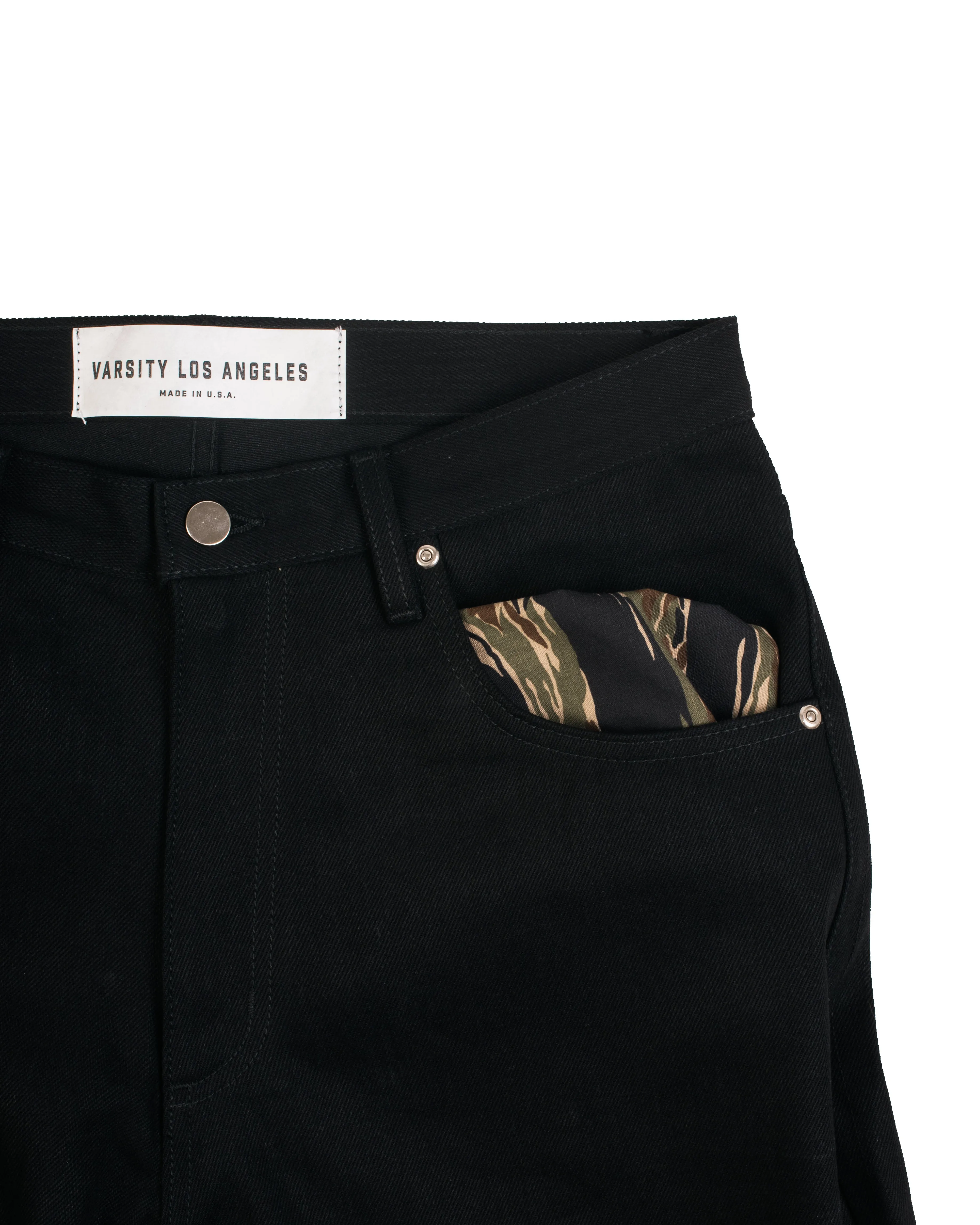 Varsity Los Angeles Black Full Cut Jeans