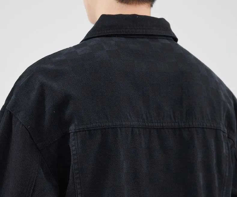 Versatile Washed Cotton Trucker Jacket with Flap Pocket