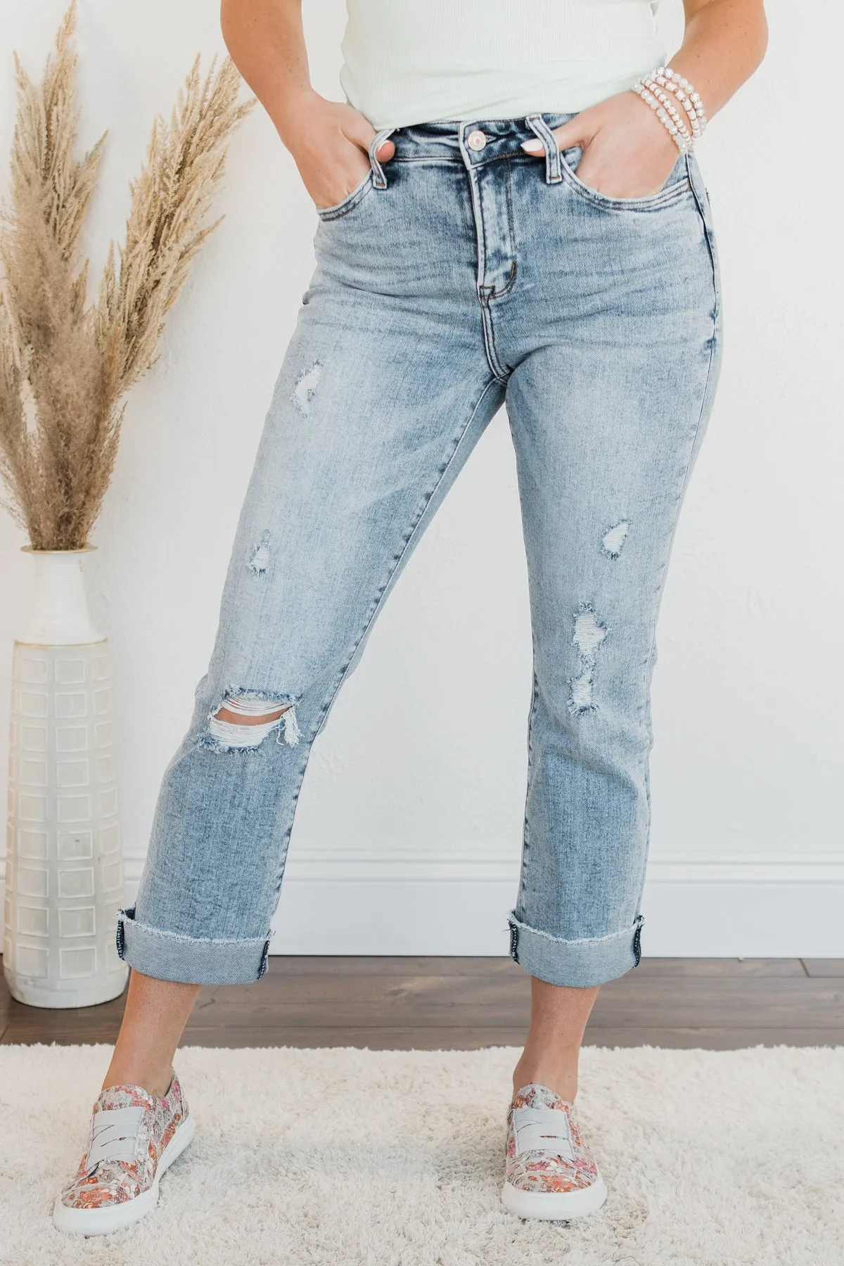Vervet High-Rise Stretch Straight Jeans- Yulianna Wash