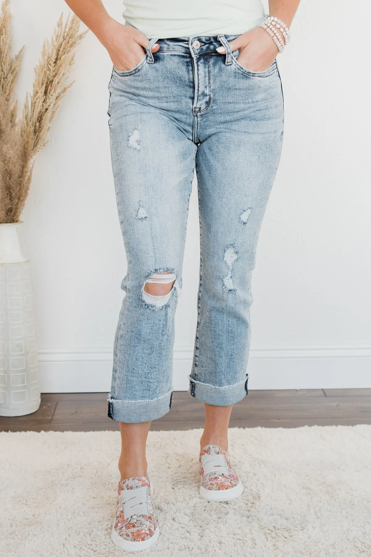 Vervet High-Rise Stretch Straight Jeans- Yulianna Wash
