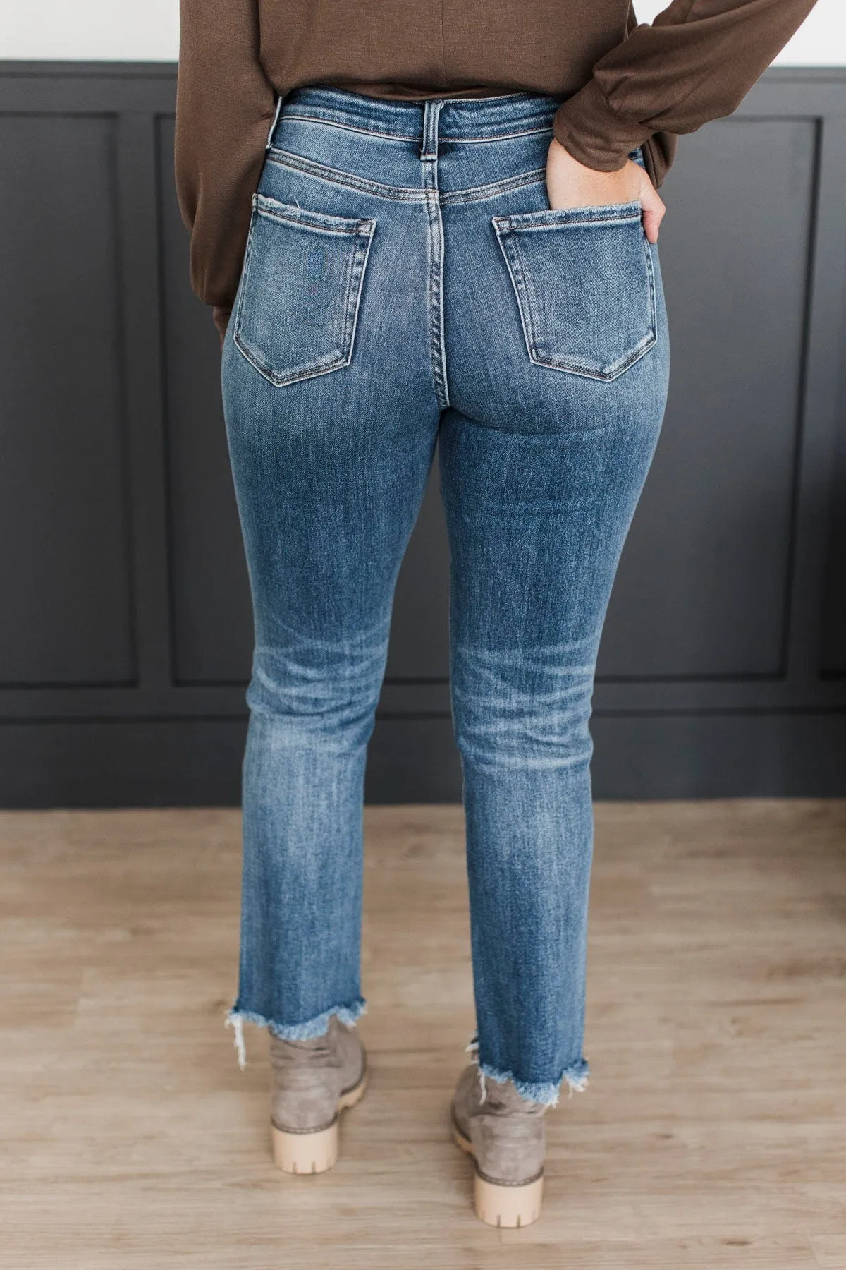 Vervet Slim Straight Jeans- Garcelle Wash