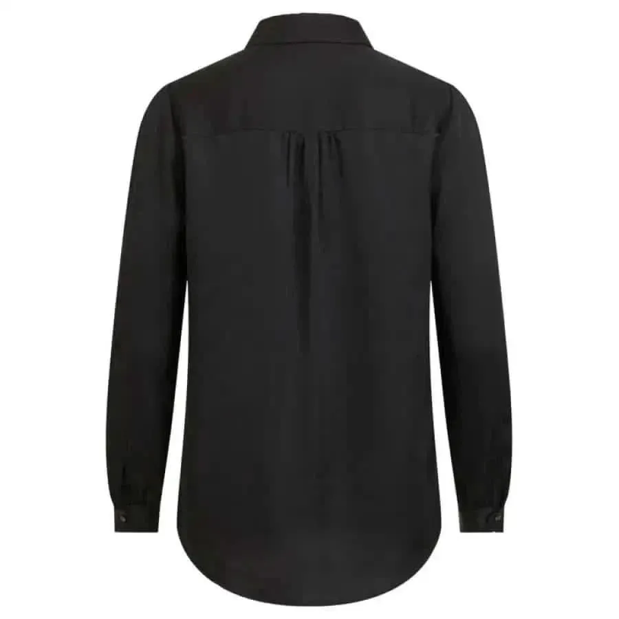 Vila Women's Black Long-Sleeve Classic Polyester Shirt