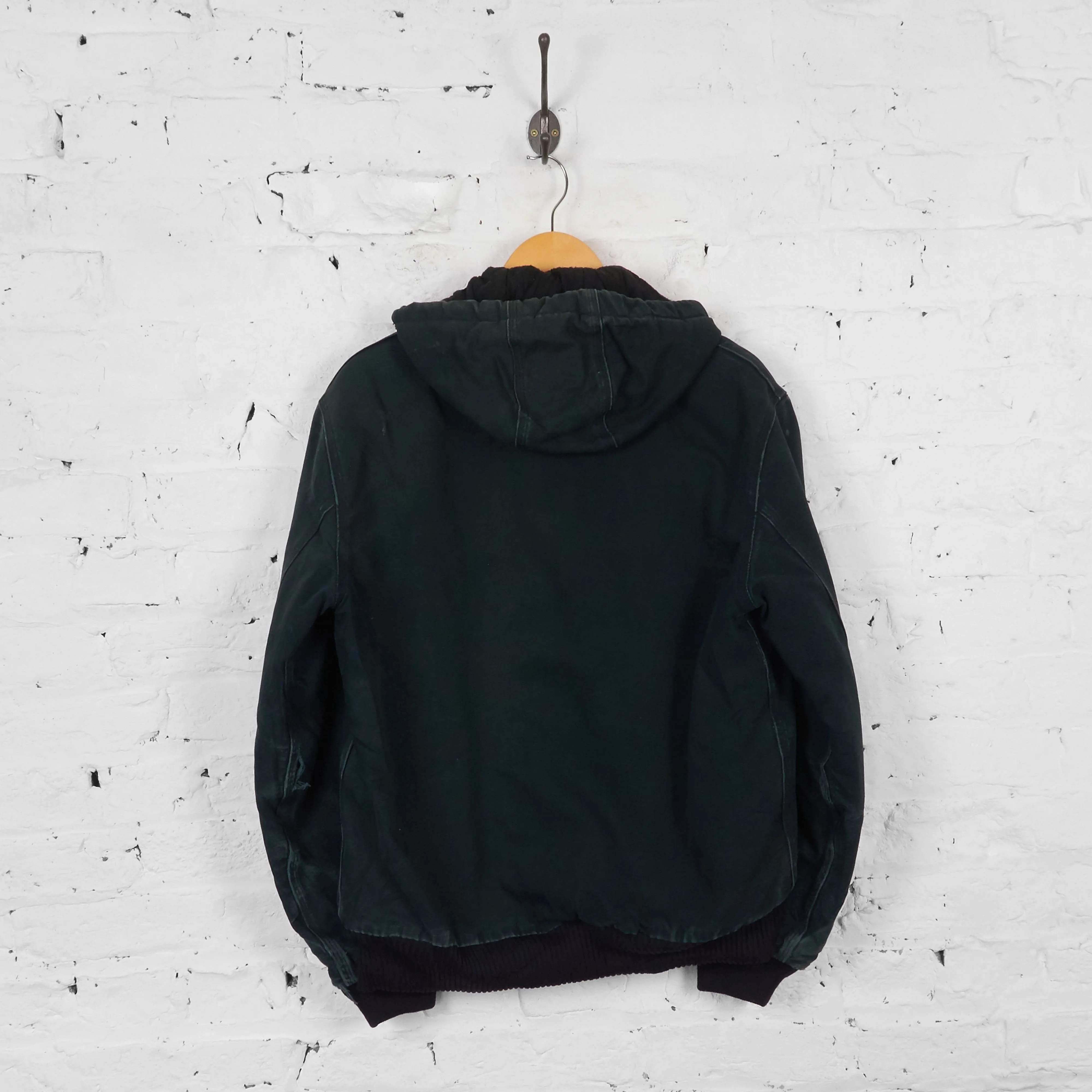 Vintage Carhartt Hooded Workwear Jacket - Black - S