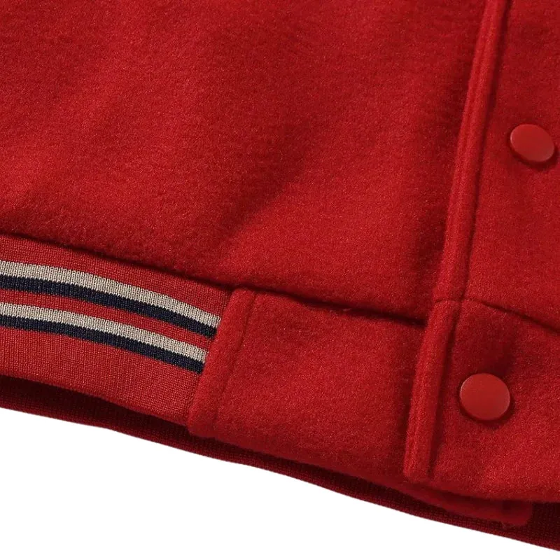 Vintage Contrast Stitch Varsity Jacket