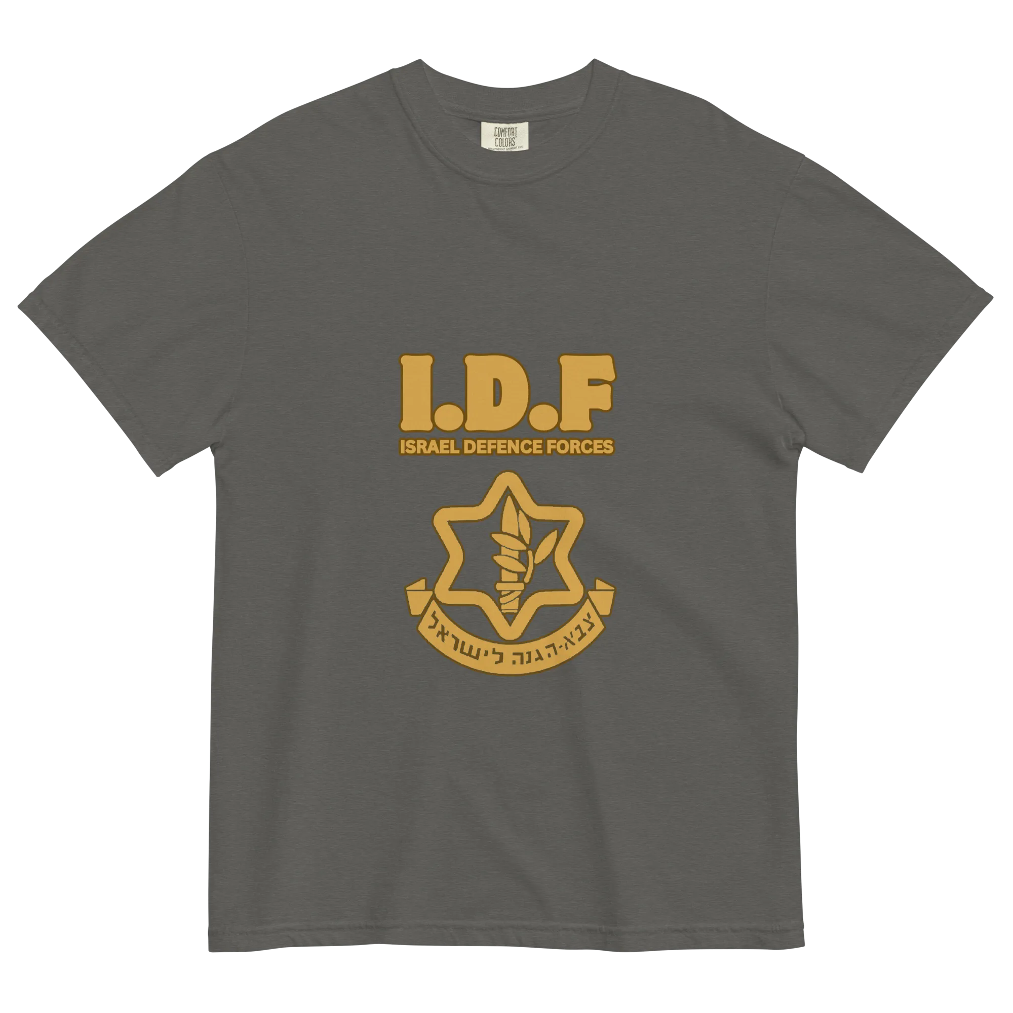 Vintage IDF logo men's garment-dyed heavyweight t-shirt