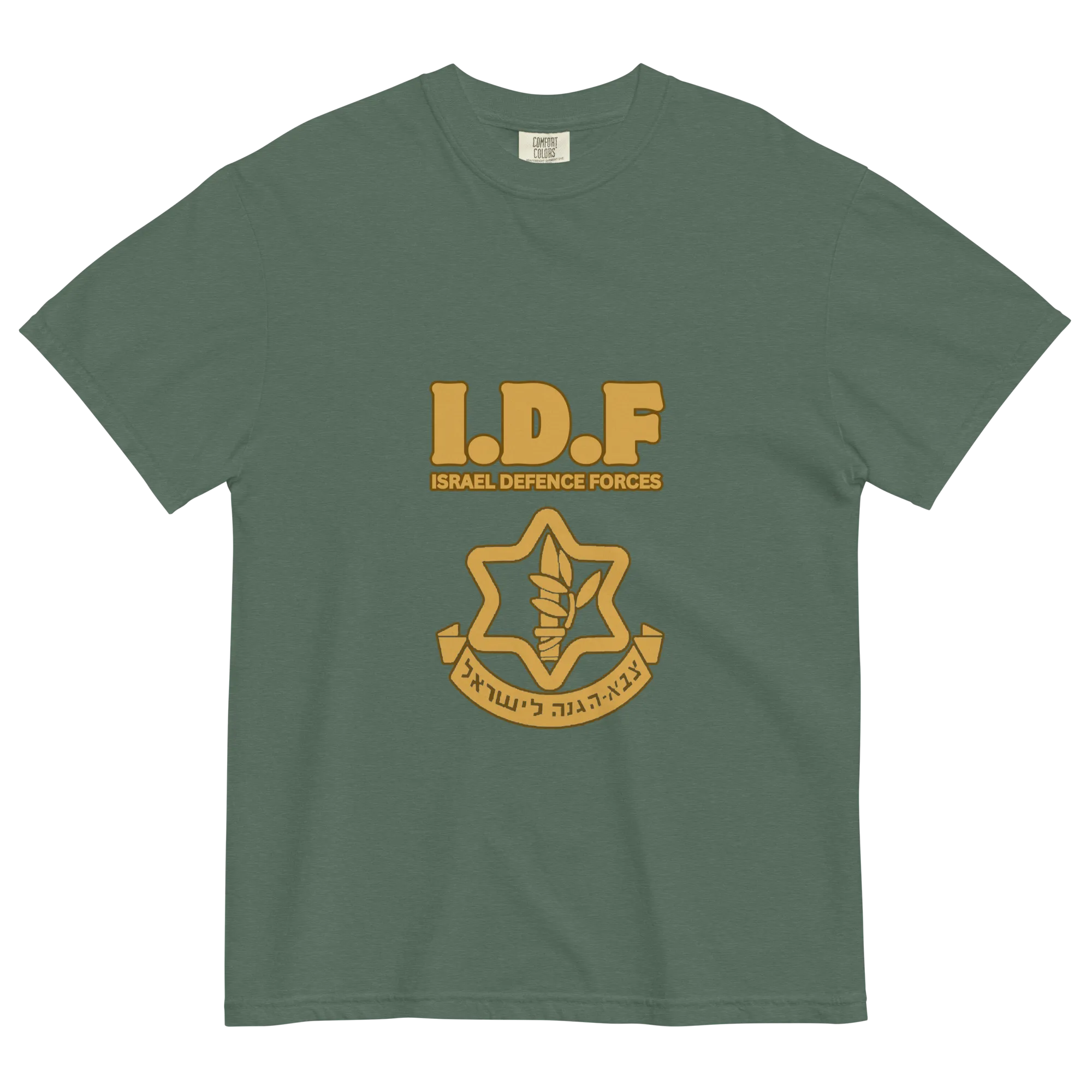 Vintage IDF logo men's garment-dyed heavyweight t-shirt