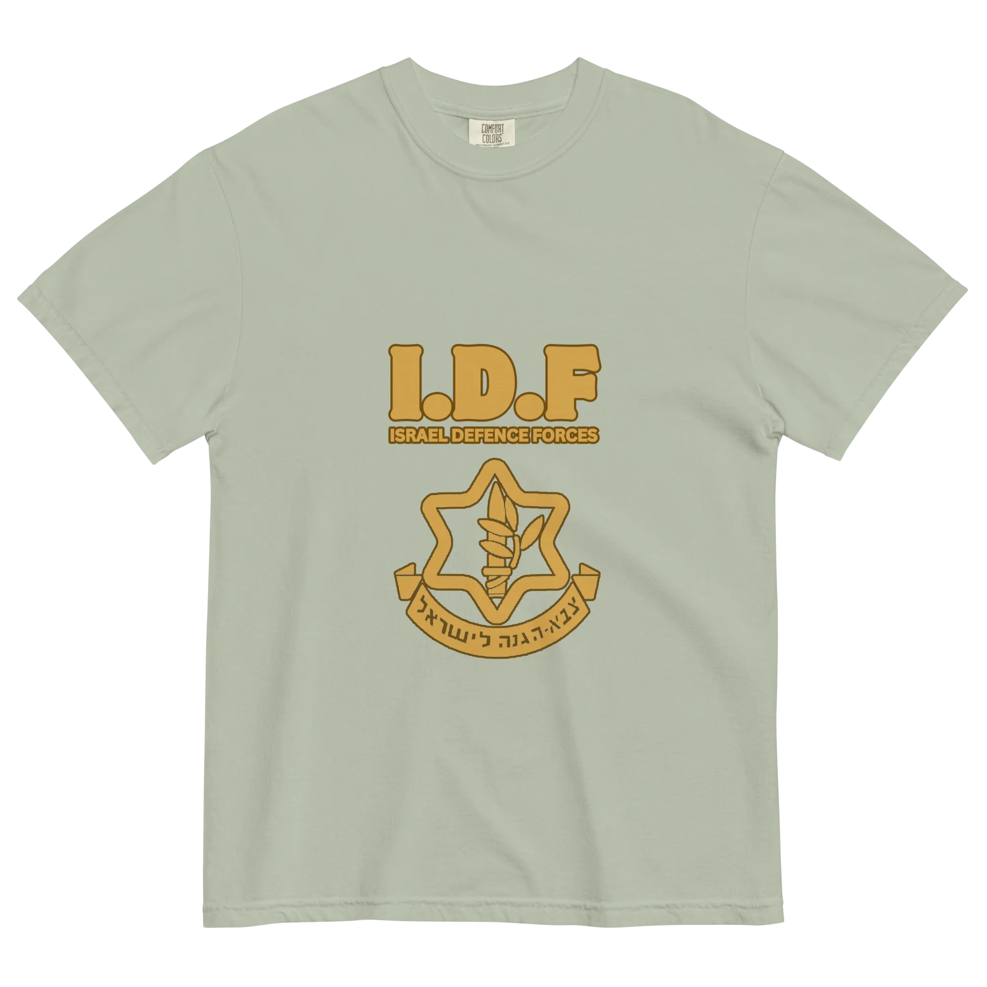 Vintage IDF logo men's garment-dyed heavyweight t-shirt