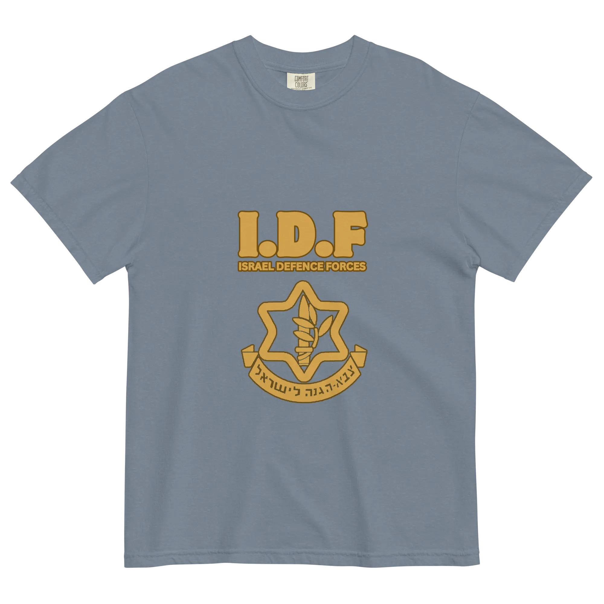 Vintage IDF logo men's garment-dyed heavyweight t-shirt
