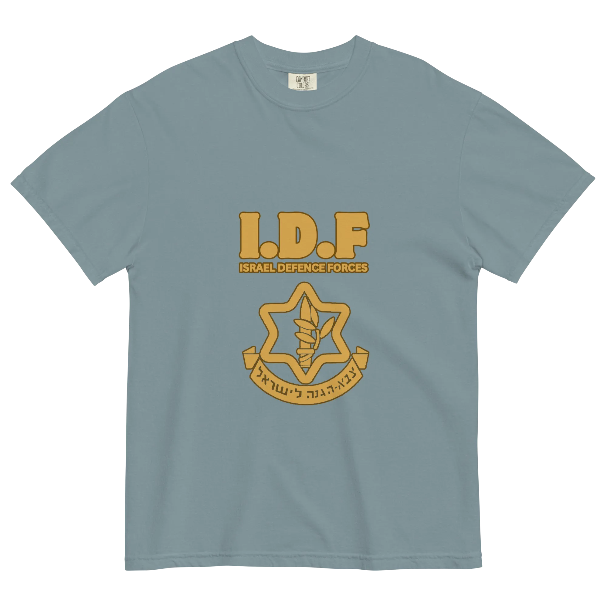 Vintage IDF logo men's garment-dyed heavyweight t-shirt
