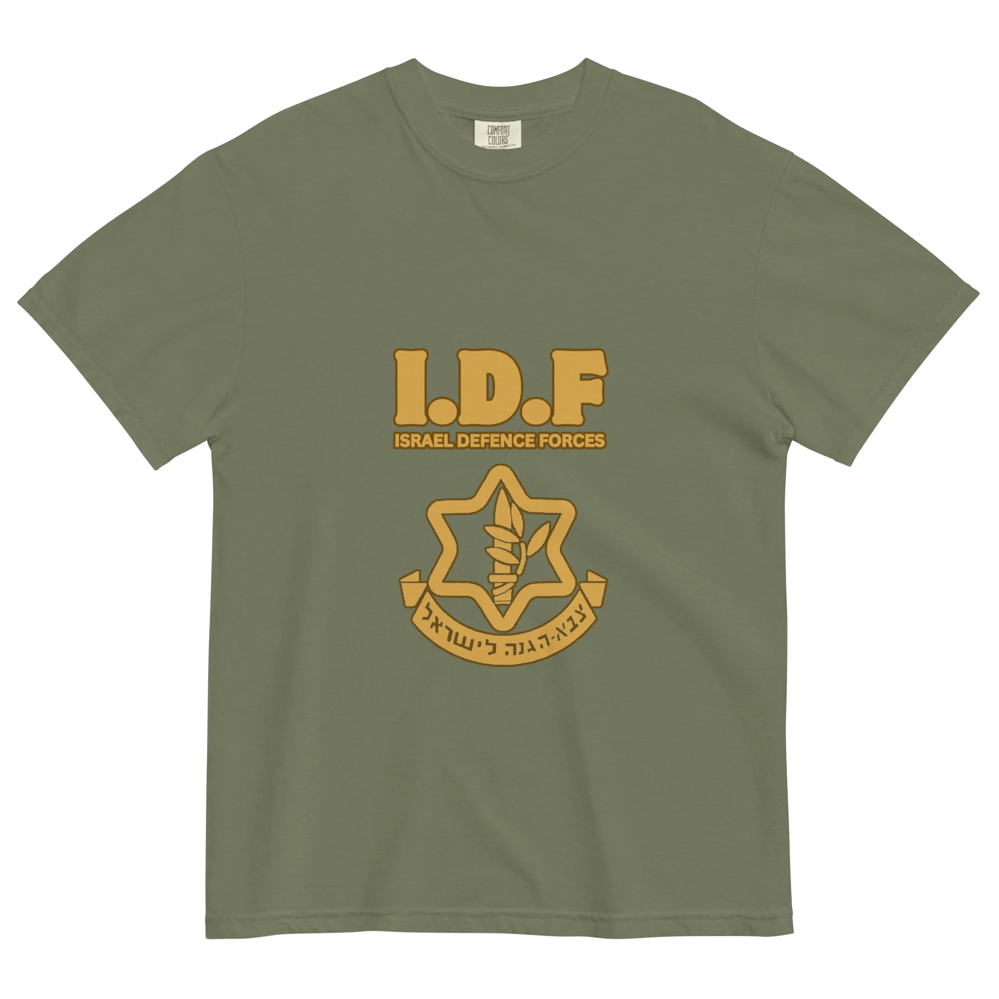 Vintage IDF logo men's garment-dyed heavyweight t-shirt
