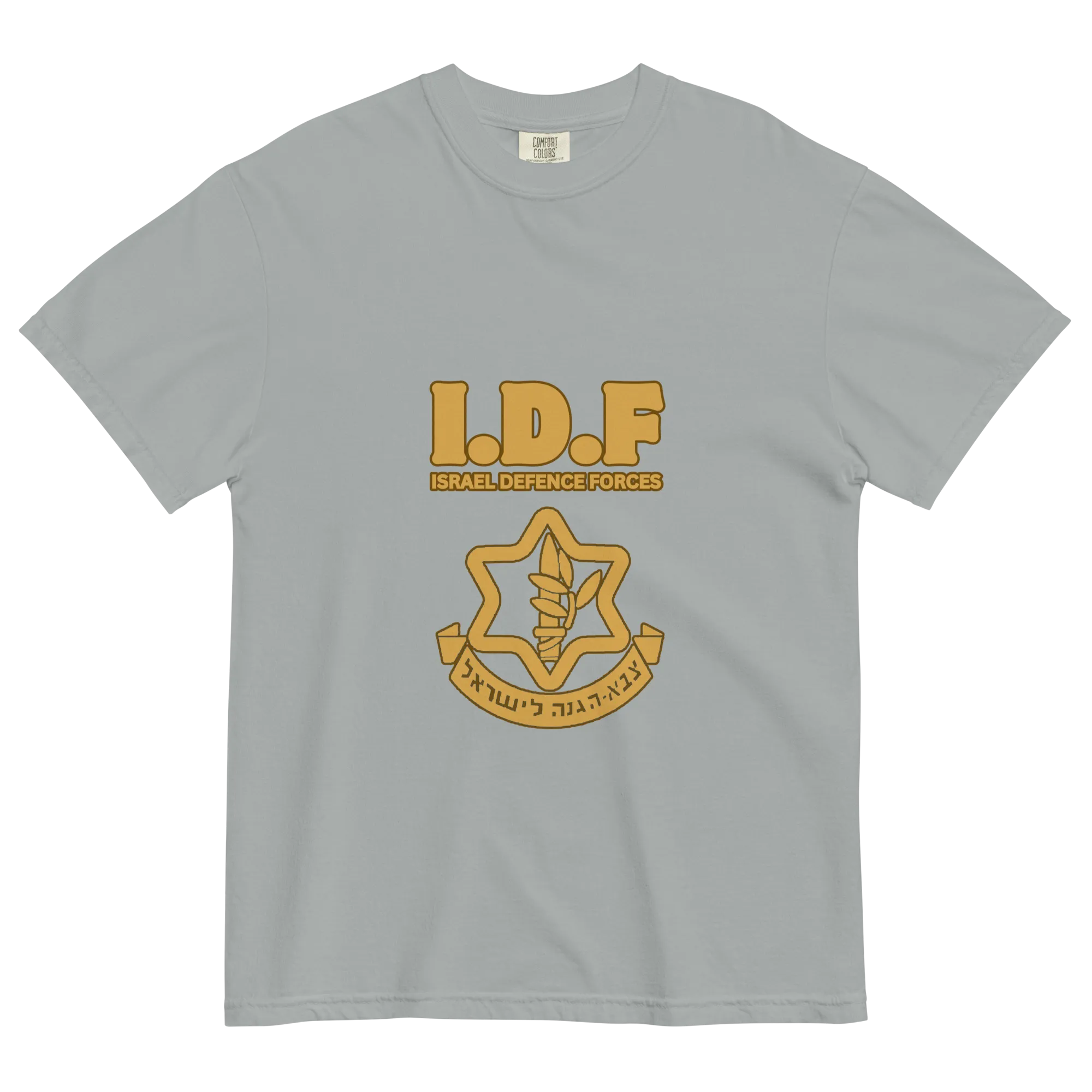 Vintage IDF logo men's garment-dyed heavyweight t-shirt