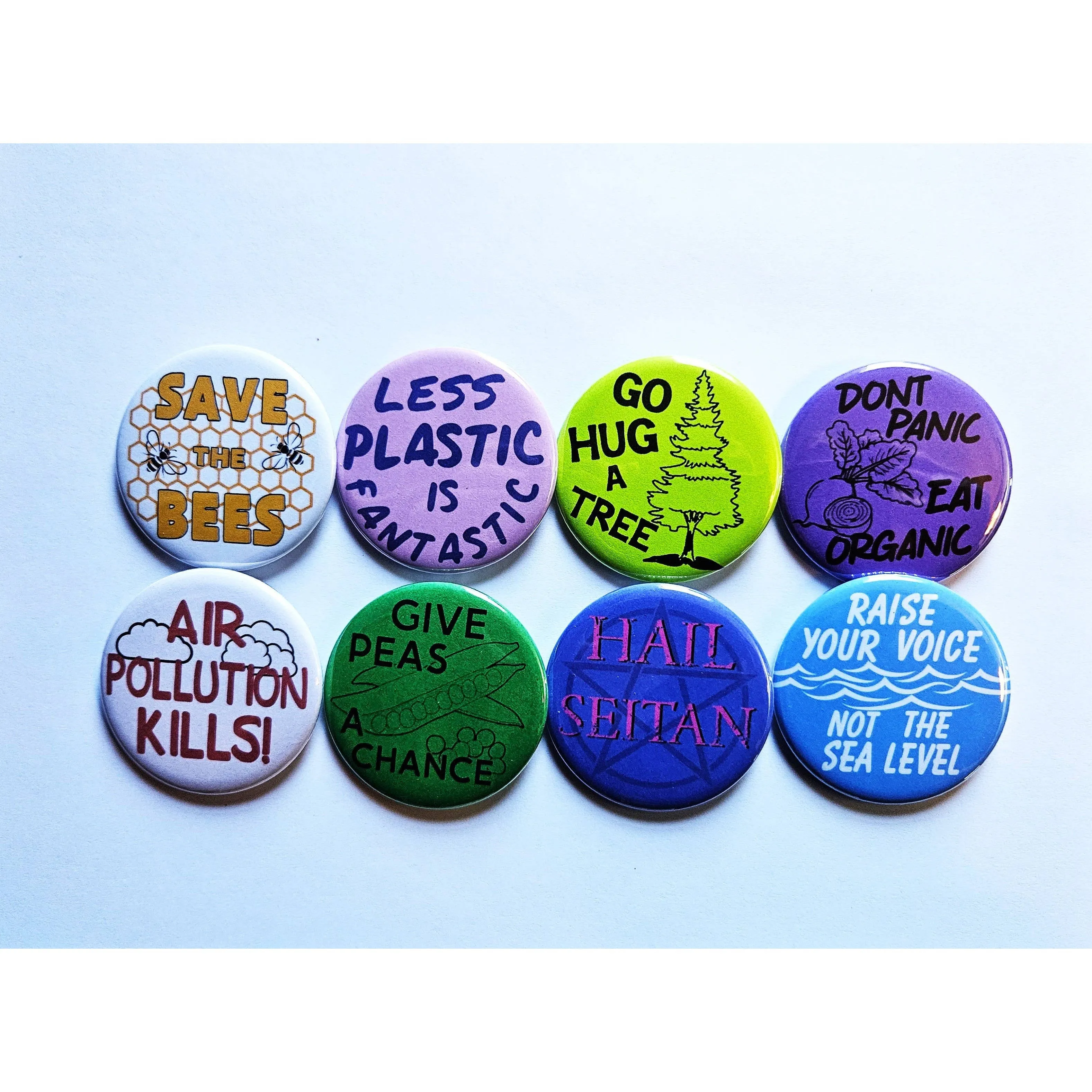 Vintage Reproduction Raise Your Voice Not the Sea Level Environmental Small Pinback Button | 1.25" Diameter